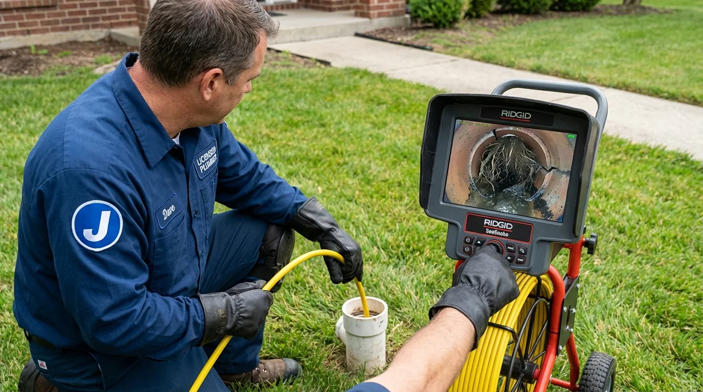 Sewer camera inspection being performed by Johns Plumbing LLC in Rangely